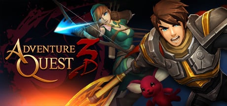 AdventureQuest 3D game banner - find where to play in the cloud