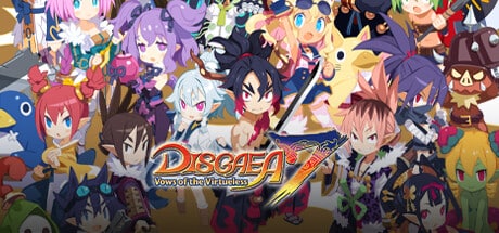 Disgaea 7: Vows of the Virtueless game banner - find out where to play in the cloud